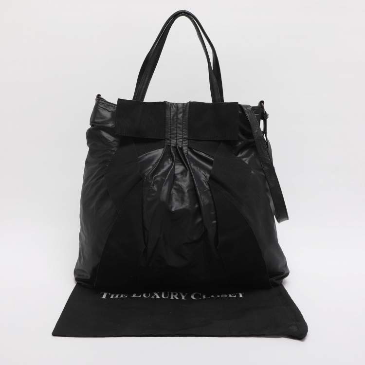 Pre Owned RED Valentino Bow Black Nylon Tote
