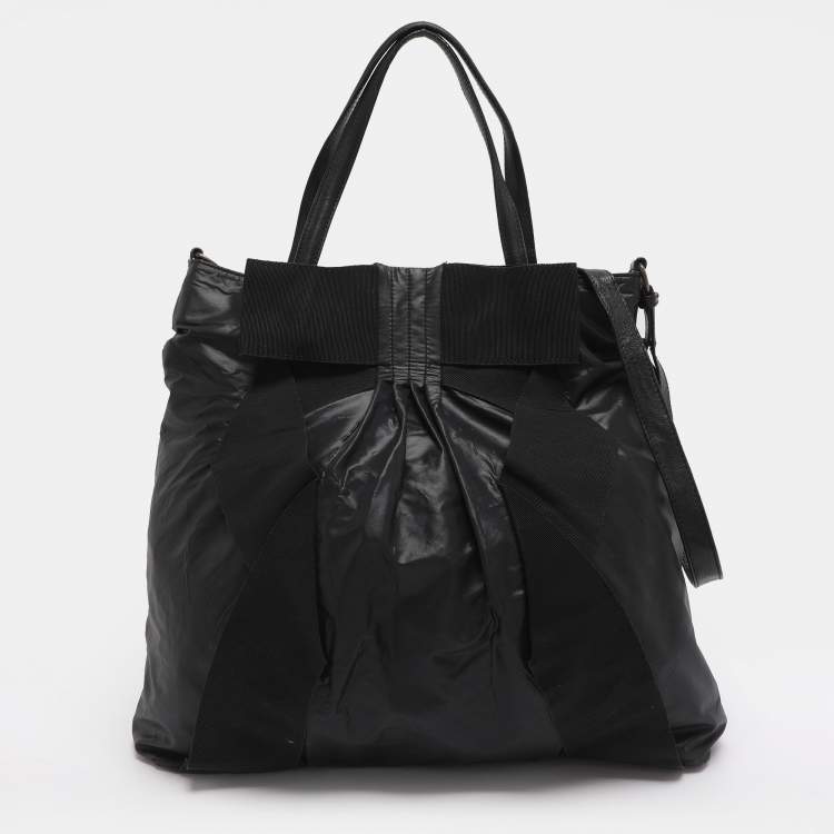 Pre Owned RED Valentino Bow Black Nylon Tote