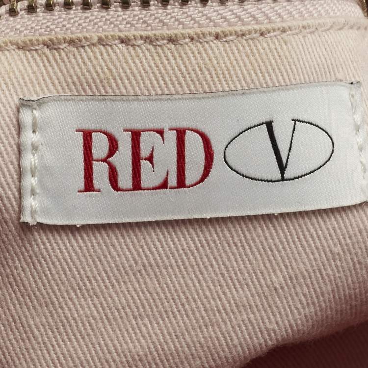 Pre Owned RED Valentino Bow Pink Leather Hobo 