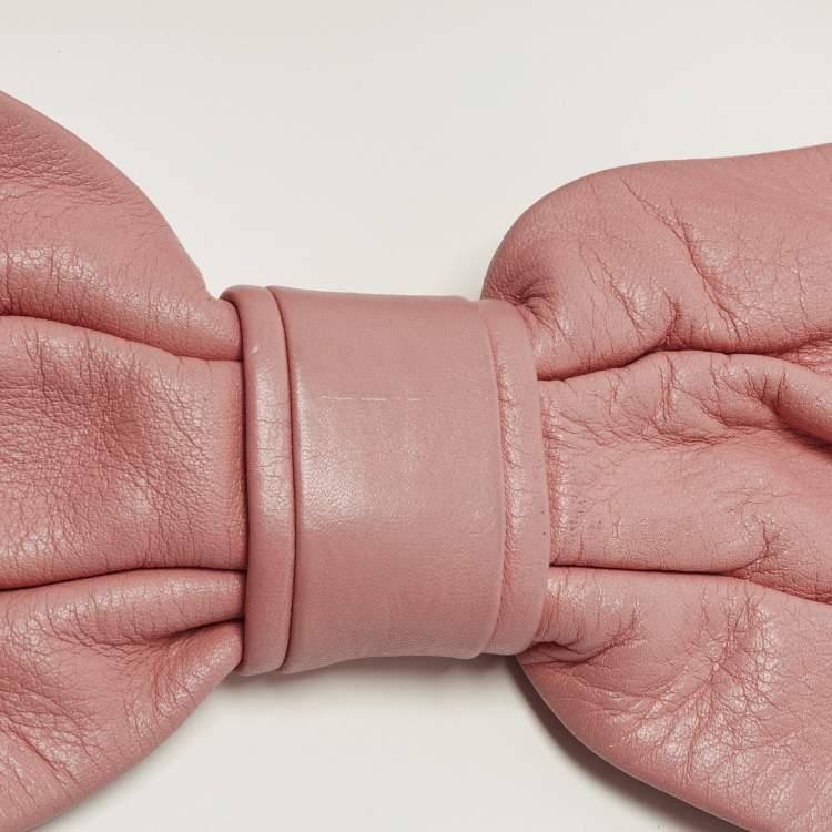 Pre Owned RED Valentino Bow Pink Leather Hobo 