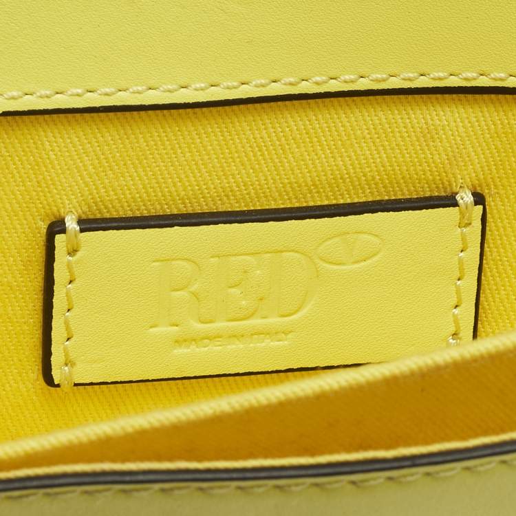 Pre Owned RED Valentino Yellow Leather Chain Clutch