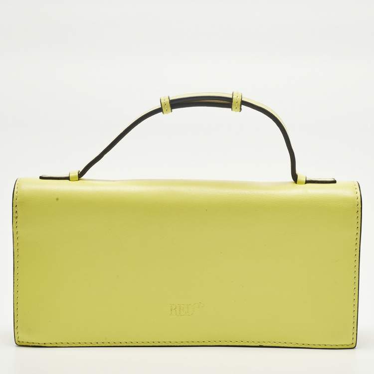 Pre Owned RED Valentino Yellow Leather Chain Clutch