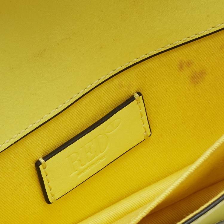 Pre Owned RED Valentino Yellow Leather Chain Clutch