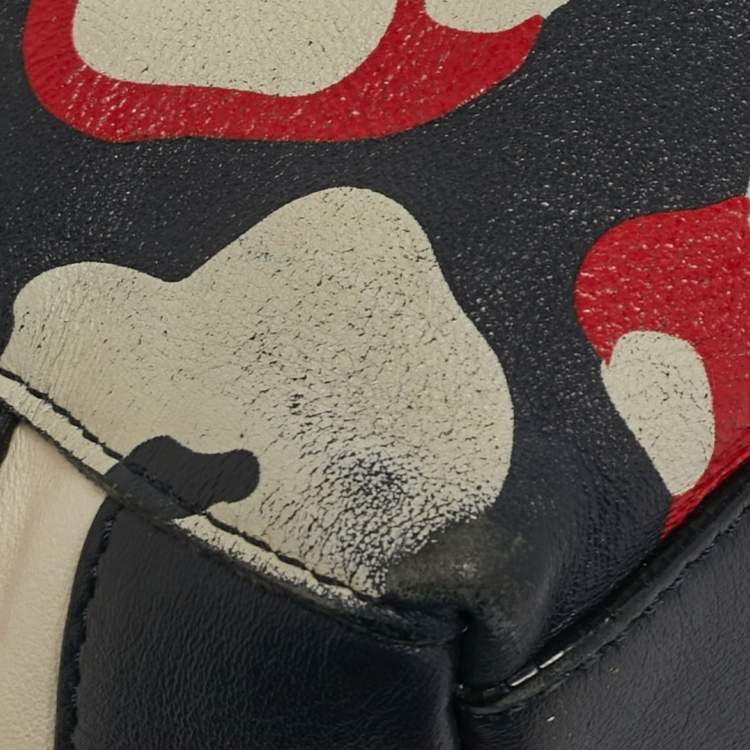 Pre Owned RED Valentino Multicolor Leather Zip Shopper Tote