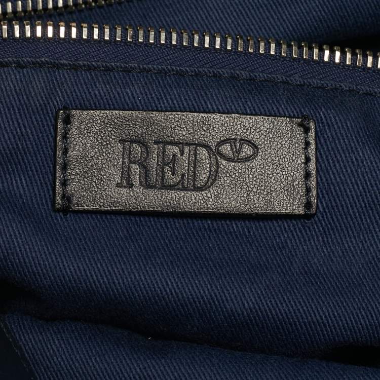 Pre Owned RED Valentino Multicolor Leather Zip Shopper Tote