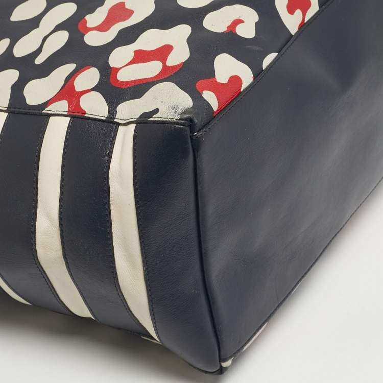 Pre Owned RED Valentino Multicolor Leather Zip Shopper Tote