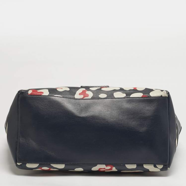 Pre Owned RED Valentino Multicolor Leather Zip Shopper Tote