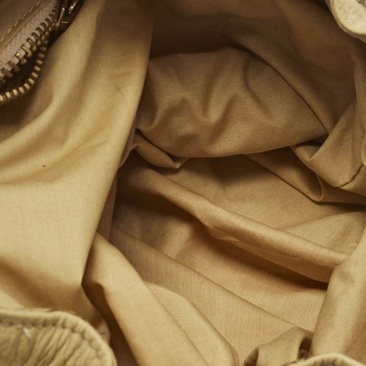 مملوكة مسبقًا RED Valentino Small Gold/Cream Sequins Drawstring Backpack