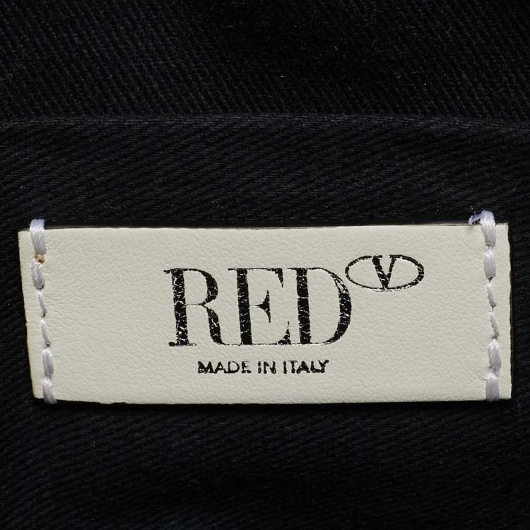 Pre Owned RED Valentino x Puma Blue/White Perforated Leather Camera Shoulder Bag