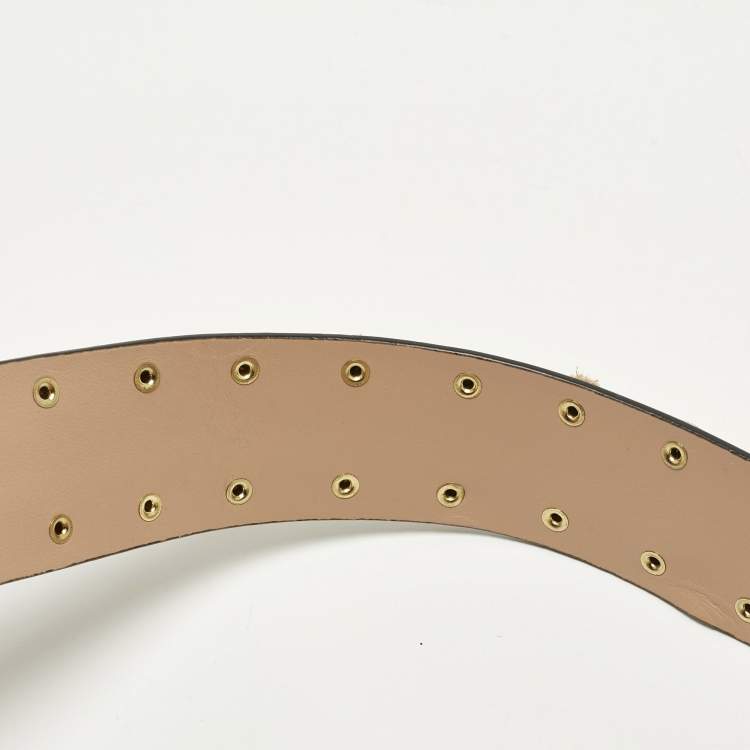 مملوكة مسبقًا حقيبة كتف ريد فالنتينو فلور بازل جلْد بيدْج مزينة بالمسامير