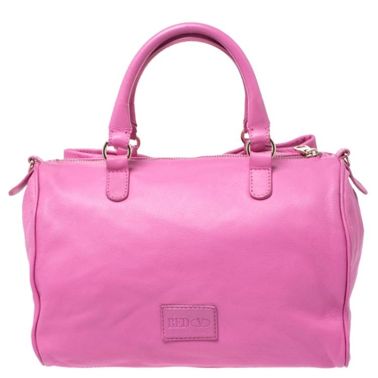 Pre Owned RED Valentino Pink Leather Bow Sacthel