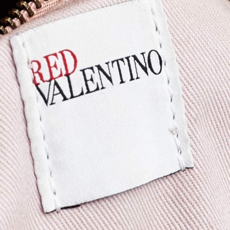 Pre Owned RED Valentino Beige Leather Bow Frame Satchel