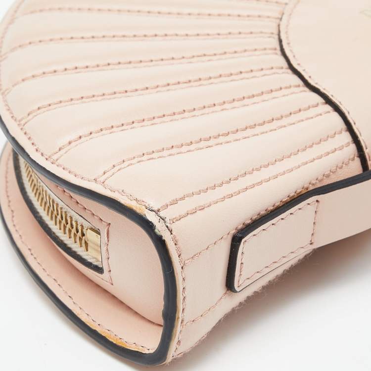 Pre Owned RED Valentino Peach Leather Bow Shell Clutch
