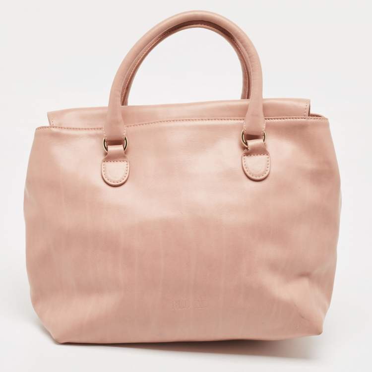 Pre Owned RED Valentino Old Rose Leather Bow Tote