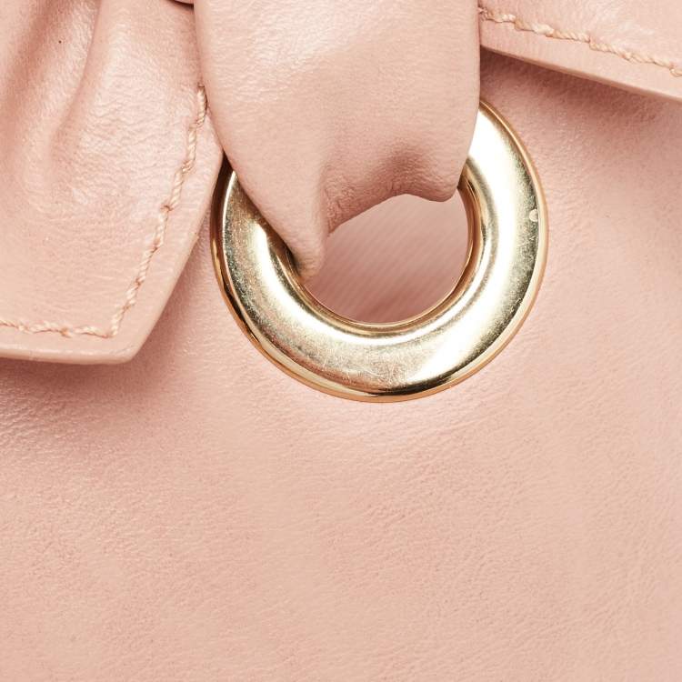 Pre Owned RED Valentino Old Rose Leather Bow Tote