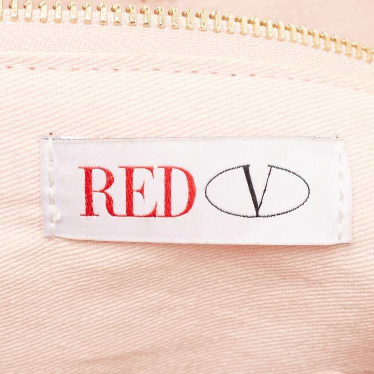 Pre Owned RED Valentino Old Rose Leather Bow Tote