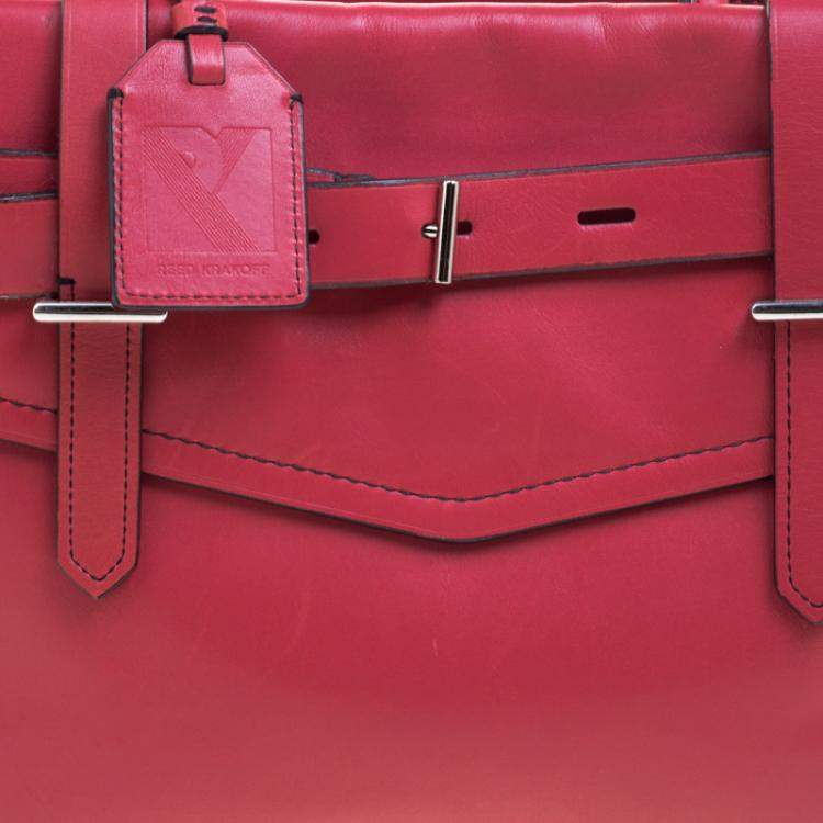 Pre Owned Reed Krakoff Rosewood Pink Leather Boxer Satchel