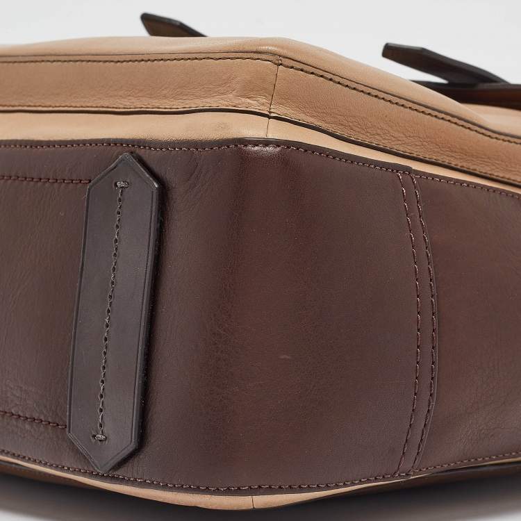 Pre Owned Reed Krakoff Tricolor Leather Gator Boxer II Tote