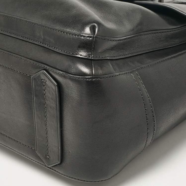Pre Owned Reed Krakoff Black Leather Gator Boxer II Tote