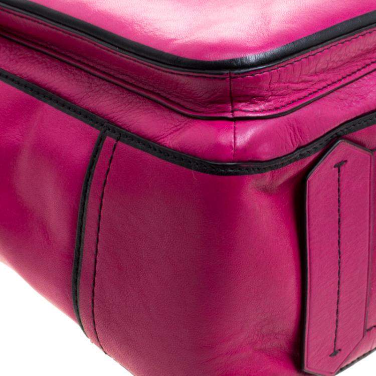 Pre Owned Reed Krakoff Magenta Leather Boxer Tote