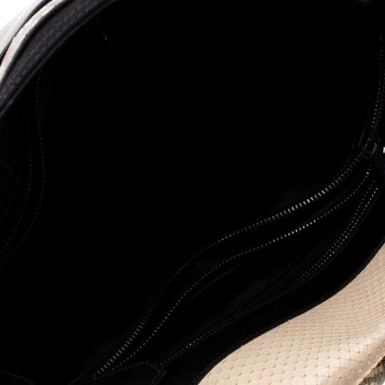 Pre Owned Reed Krakoff Multicolor Exotic Skin, Canvas and Leather Boxer Tote