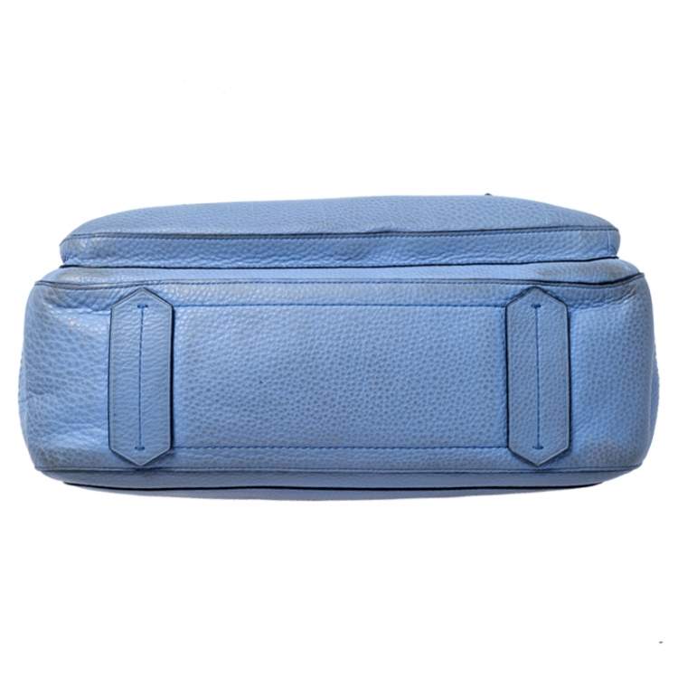 Pre Owned Reed Krakoff Sky Blue Leather Boxer Tote