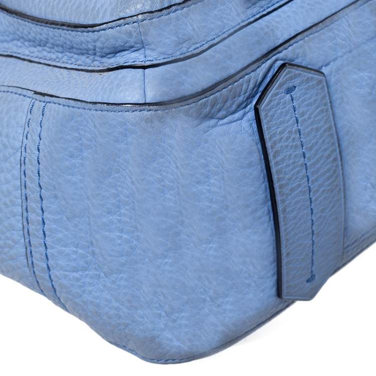 Pre Owned Reed Krakoff Sky Blue Leather Boxer Tote