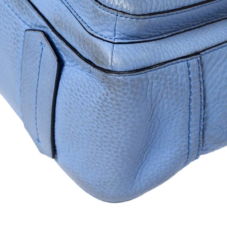 Pre Owned Reed Krakoff Sky Blue Leather Boxer Tote