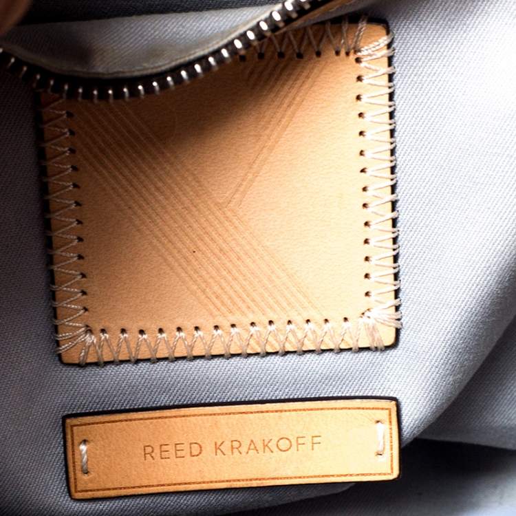 Pre Owned Reed Krakoff Sky Blue Leather Boxer Tote