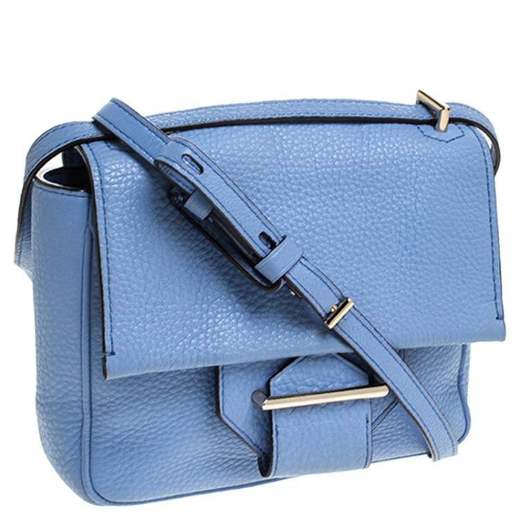 Pre Owned Reed Krakoff Sky Blue Leather Crossbody Bag