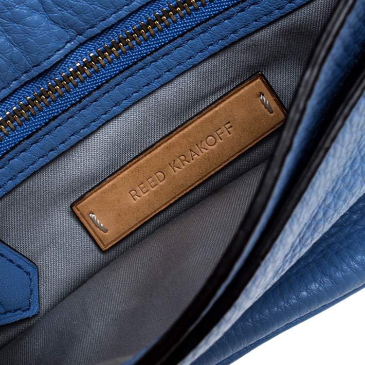 Pre Owned Reed Krakoff Sky Blue Leather Crossbody Bag