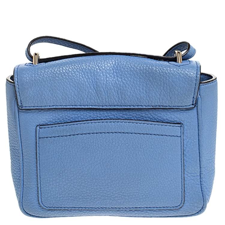 Pre Owned Reed Krakoff Sky Blue Leather Crossbody Bag
