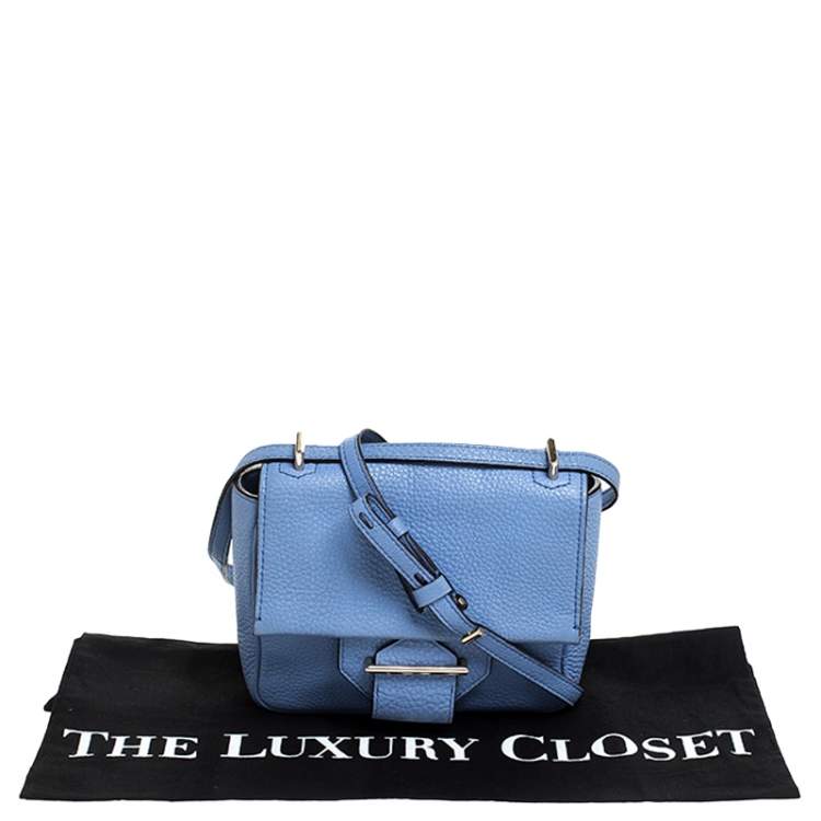 Pre Owned Reed Krakoff Sky Blue Leather Crossbody Bag