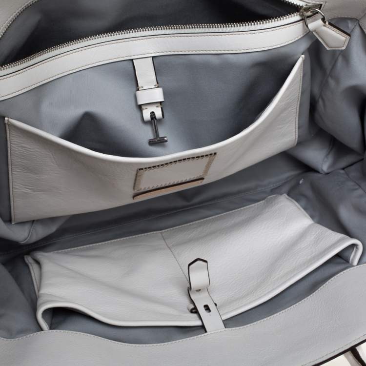 Pre Owned Reed Krakoff Tan/White Leather Atlantique Tote