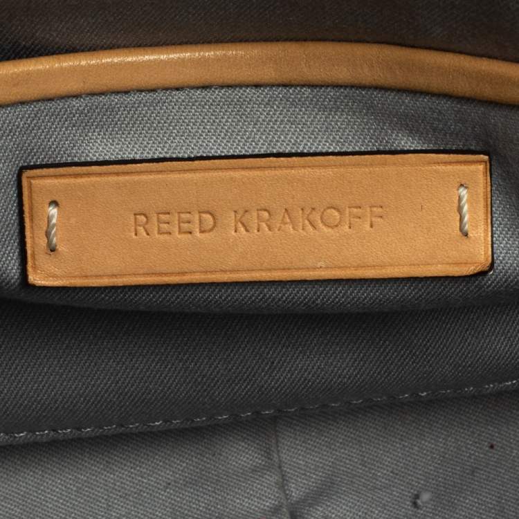 Pre Owned Reed Krakoff Lime Green/Black Leather Boxer Tote