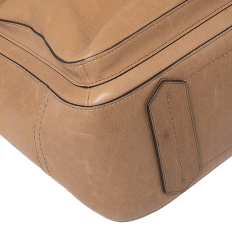 Pre Owned Reed Krakoff Tan/Cream Leather Boxer Tote
