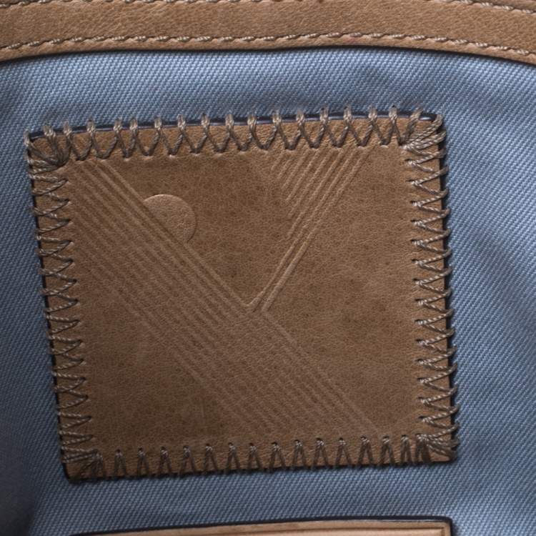 Pre Owned Reed Krakoff Tan/Cream Leather Boxer Tote