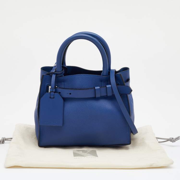Pre Owned Reed Krakoff Blue Leather Boxer Tote