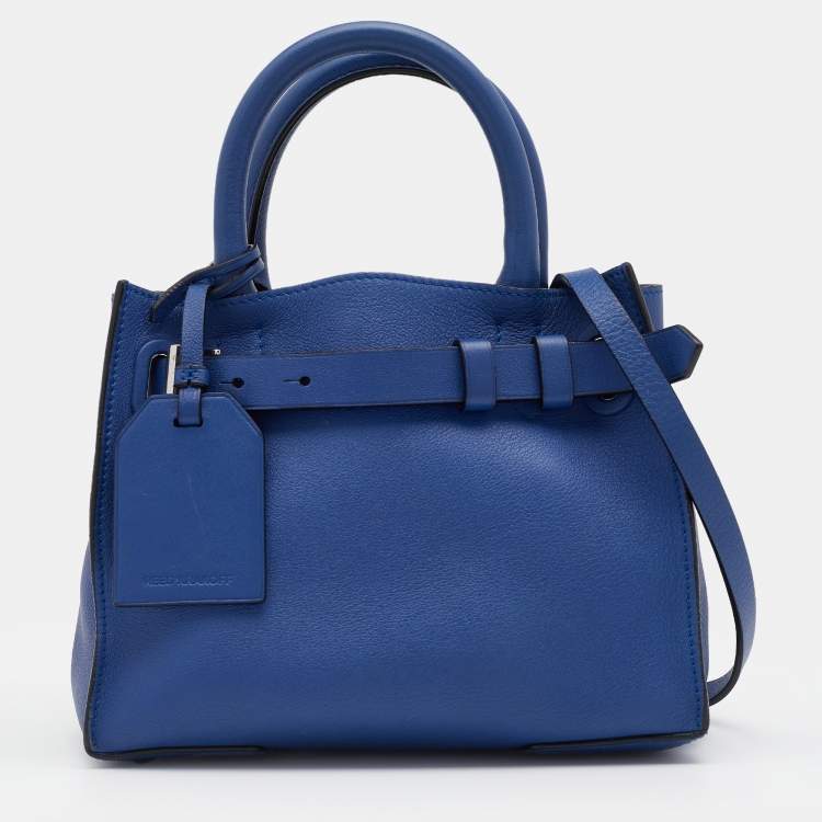 Pre Owned Reed Krakoff Blue Leather Boxer Tote