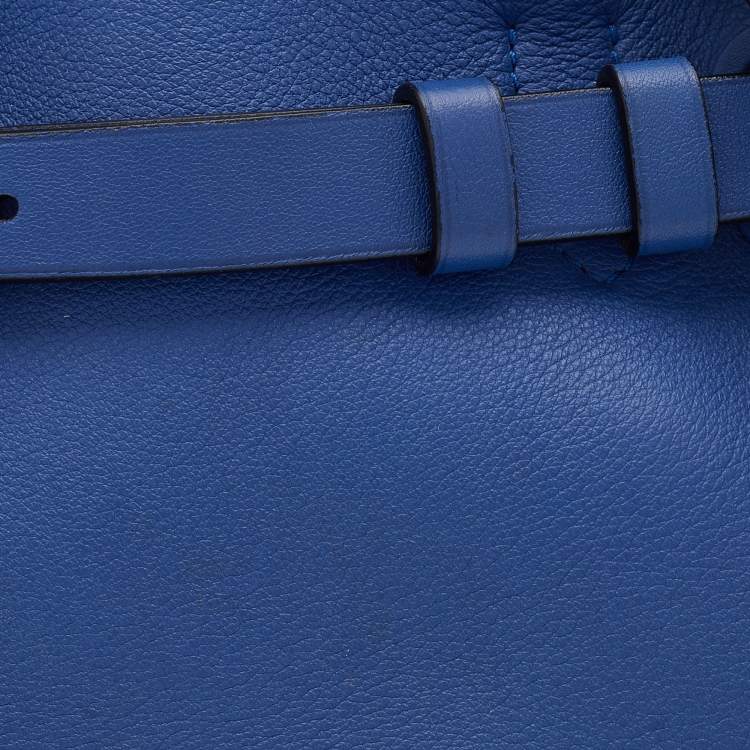Pre Owned Reed Krakoff Blue Leather Boxer Tote