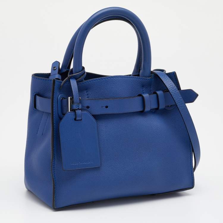 Pre Owned Reed Krakoff Blue Leather Boxer Tote
