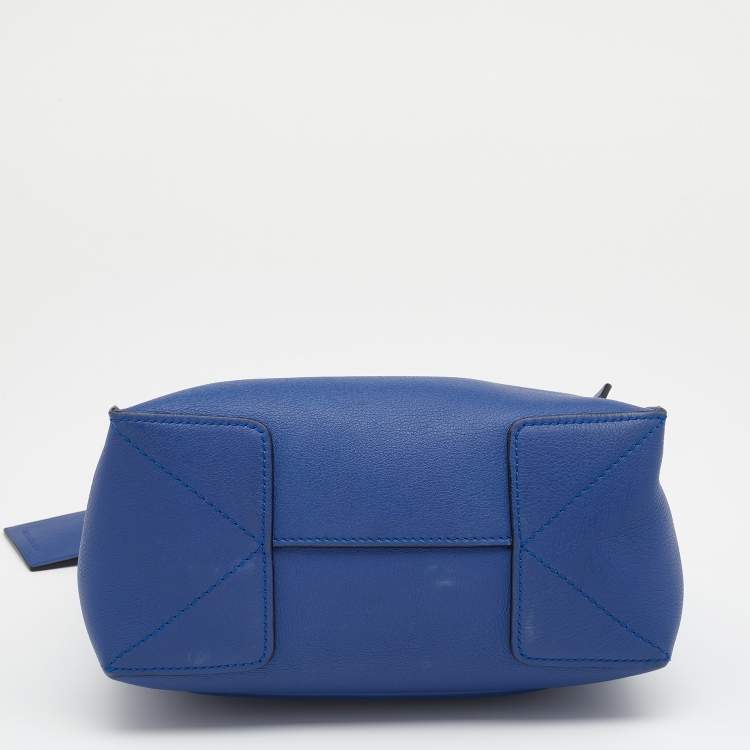 Pre Owned Reed Krakoff Blue Leather Boxer Tote
