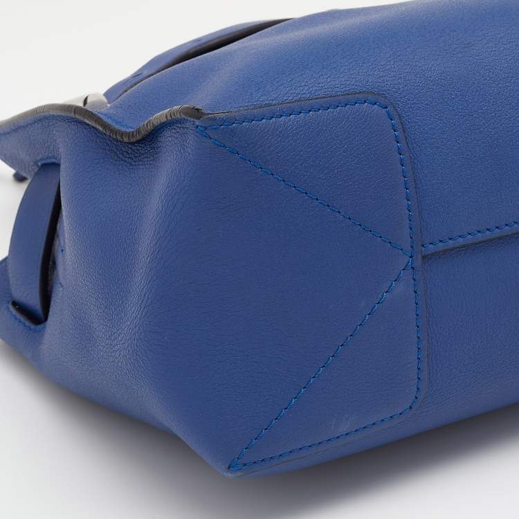 Pre Owned Reed Krakoff Blue Leather Boxer Tote