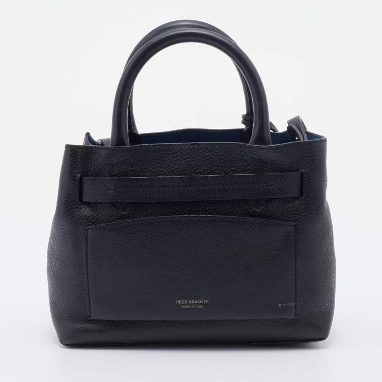 Pre Owned Reed Krakoff Black Leather Boxer Tote