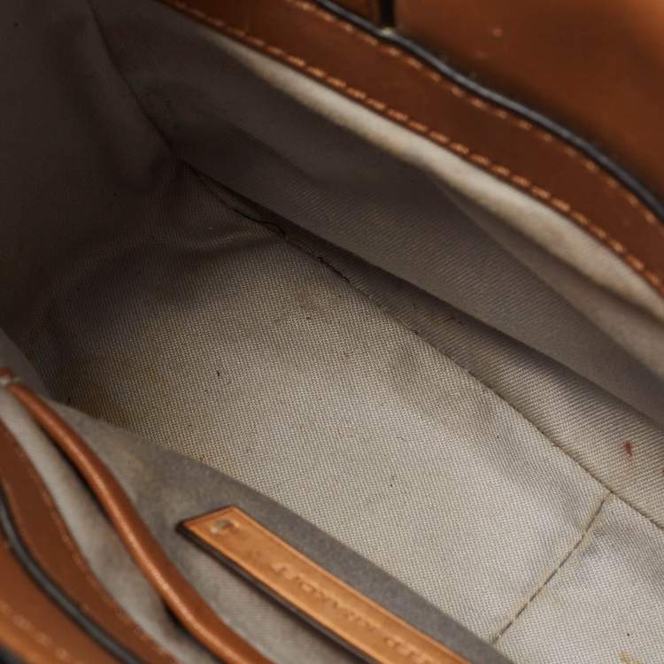 Pre Owned Reed Krakoff Tri Color Leather Micro Boxer Tote
