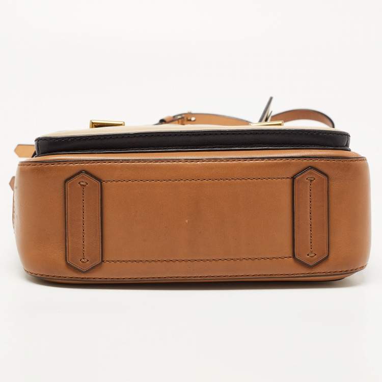 Pre Owned Reed Krakoff Tri Color Leather Micro Boxer Tote