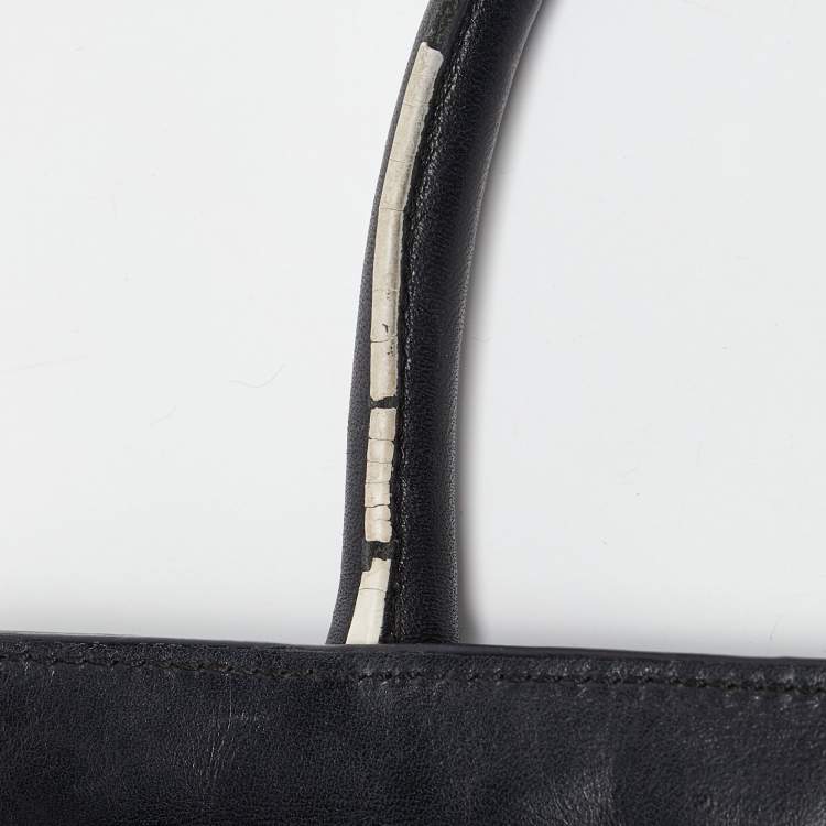 Pre Owned Reed Krakoff Black/White Leather Atlantique Tote