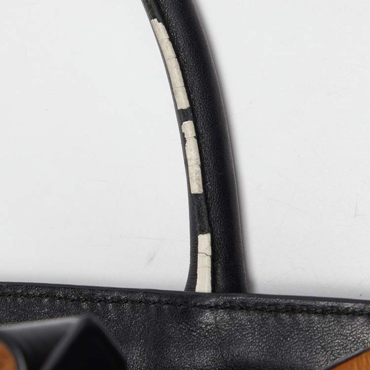 Pre Owned Reed Krakoff Black/White Leather Atlantique Tote