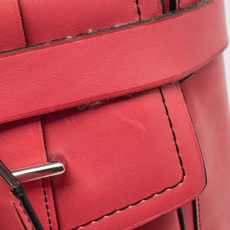 Pre Owned Reed Krakoff Red Leather Medium Boxer Tote