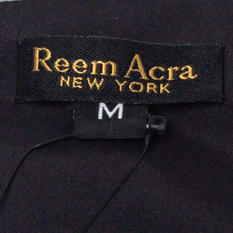 Pre Owned Reem Acra Multicolor Lurex Jacquard & Faux Fur Beaded Heart Detail Waist Belt M